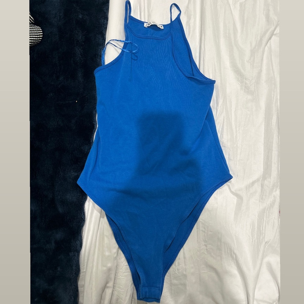 Zara Cobalt Blue Tank Bodysuit